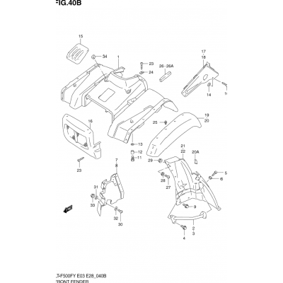 FRONT FENDER (MODEL K1/K2)