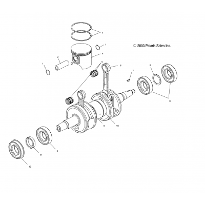 Piston & Crankshaft S04nt8cs/8Ce (4988458845E04)