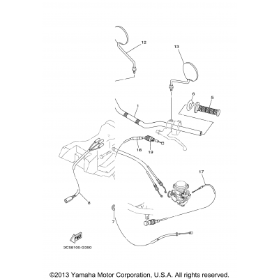 Steering Handle Cable