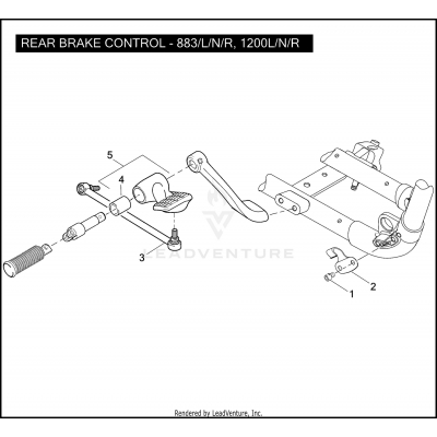 REAR BRAKE CONTROL - 883/L/N/R, 1200L/N/R