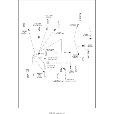 WIRING HARNESS, ENGINE (3 OF 4)