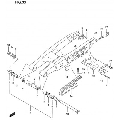 REAR SWINGING ARM (MODEL T)