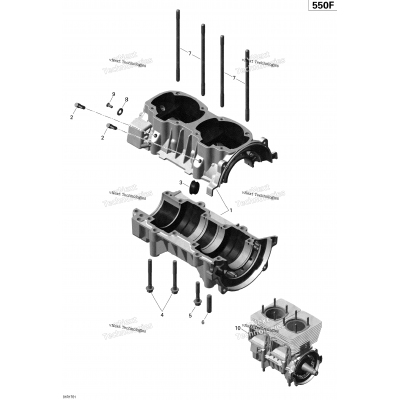 Engine - Crankcase - 550F