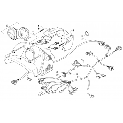 HEADLIGHT, INSTRUMENTS, AND WIRING ASSEMBLIES