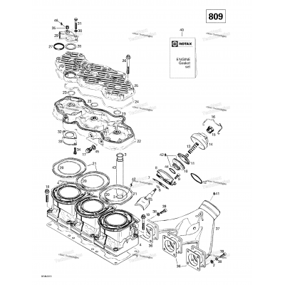Cylinder, Exhaust Manifold 2