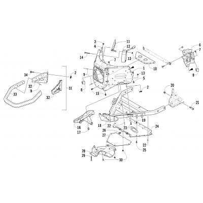 FRONT BUMPER AND FRAME ASSEMBLY