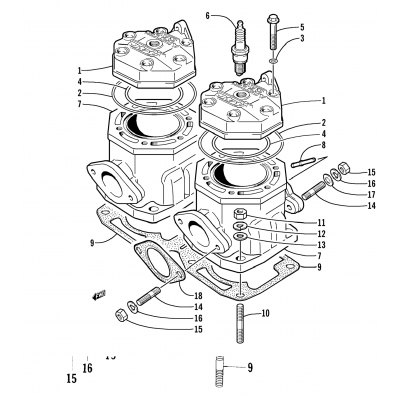 CYLINDER AND HEAD ASSEMBLY