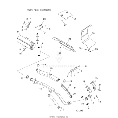 ENGINE, EXHAUST - A19S6E57B1 [101292]