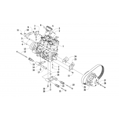 ENGINE AND RELATED PARTS