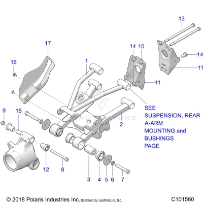 SUSPENSION, REAR - A20SEF57C1/S57C1/C2/C5/C9/CK/CY/F1/F2/E1/E2/E5/EK [C101560]