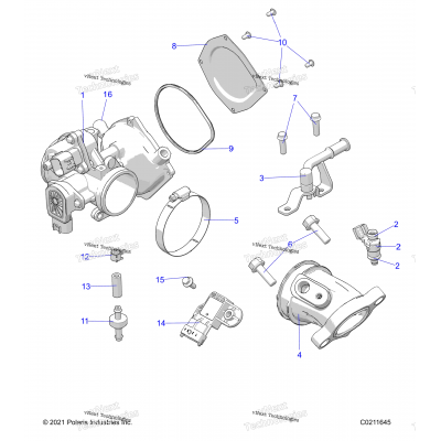 Engine, Throttle Body & Fuel Rail A23she57al/As