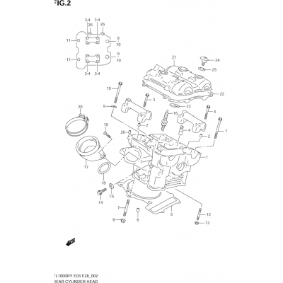 REAR CYLINDER HEAD