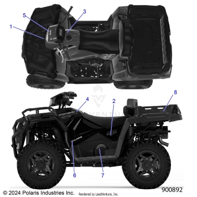 BODY, DECALS, GRAPHIC - A25SZE57C2/E2 (900875)