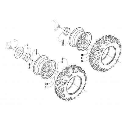 WHEEL AND TIRE ASSEMBLY