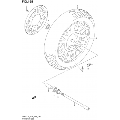 FRONT WHEEL (VL800CL4 E28)