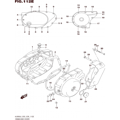 CRANKCASE COVER (VL800TL6 E28)