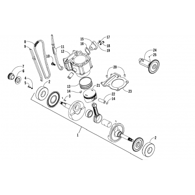 PISTON AND CRANKSHAFT ASSEMBLY