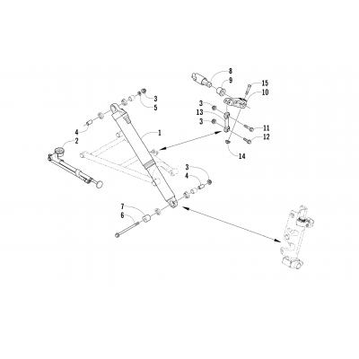 SHOCK ABSORBER AND SWAY BAR ASSEMBLY