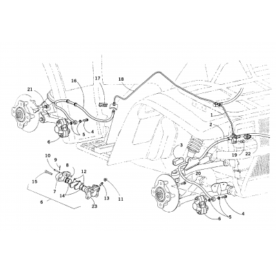 HYDRAULIC BRAKE ASSEMBLY (VIN H7YT308776 and Up)