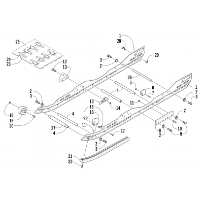 SLIDE RAIL AND TRACK ASSEMBLY