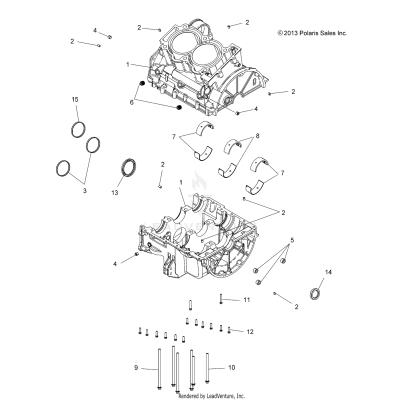 ENGINE, CRANKCASE - A19SVS95CR/ER [49ATVCRANKCASE14SCRAM]
