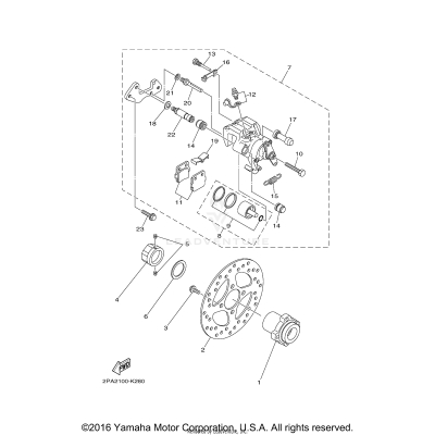 REAR BRAKE CALIPER