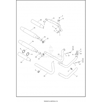 EXHAUST SYSTEM - FLDE, FXBRS