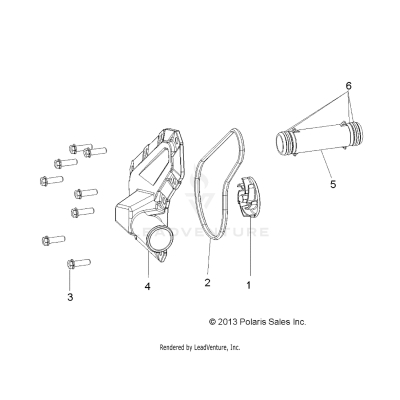 ENGINE, WATERPUMP IMPELLER and COVER - A19SWE57B1 (49ATVWATERPUMP14SP570)