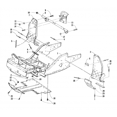 FRONT FRAME AND FOOTREST ASSEMBLY