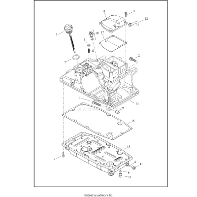 TRANSMISSION HOUSING, COVER AND OIL PAN
