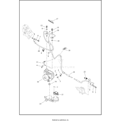 BRAKE LINES AND MODULE, REAR - ABS