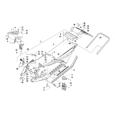 CHASSIS, REAR BUMPER, AND SNOWFLAP ASSEMBLY