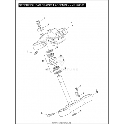 STEERING HEAD BRACKET ASSEMBLY - XR1200/X