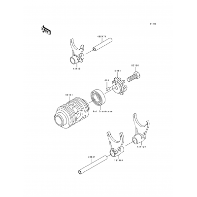 Gear Change Drum/Shift Fork(s)