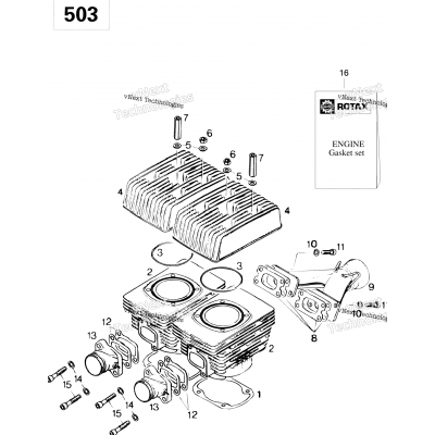 Cylinder And Exhaust Manifold 503