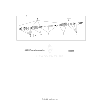 DRIVE TRAIN, FRONT HALF SHAFT - A17DAA57F5 (100044)