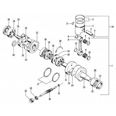 PISTON AND CRANKSHAFT