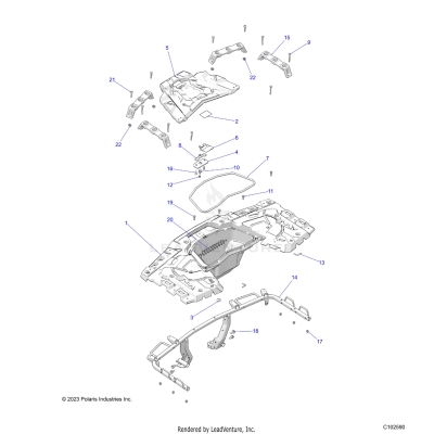 BODY, REAR RACK - A25SLE95CF/FF/EF (C102590)