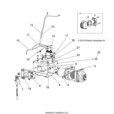 OPTIONS, WINCH - A19SXE95FR (49ATVWINCH15TRXP1)