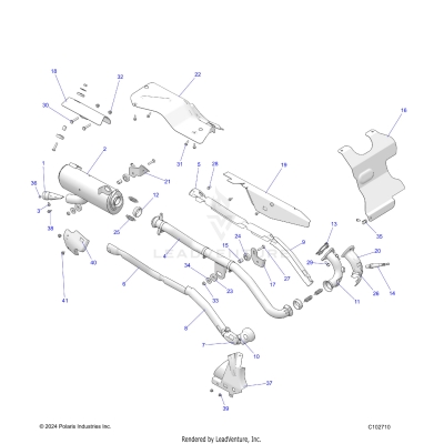 ENGINE, EXHAUST - A25SEE57B1/B3/B6/B9 (C102710)