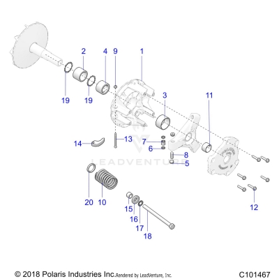 DRIVE TRAIN, PRIMARY CLUTCH - A25SYE95PL (C101467)