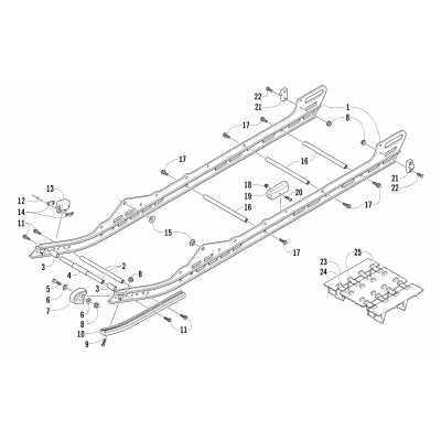 SLIDE RAIL AND TRACK ASSEMBLY