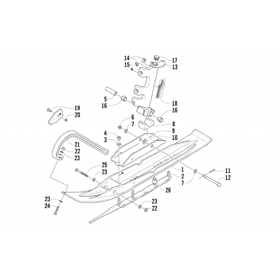 SKI AND SPINDLE ASSEMBLY