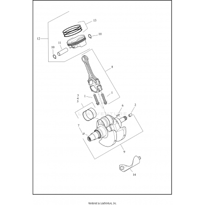 CRANKSHAFT AND PISTON ASSEMBLY