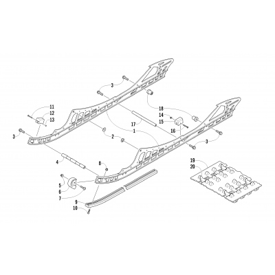 SLIDE RAIL AND TRACK ASSEMBLY