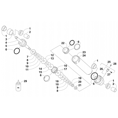 REAR SUSPENSION REAR ARM SHOCK ABSORBER