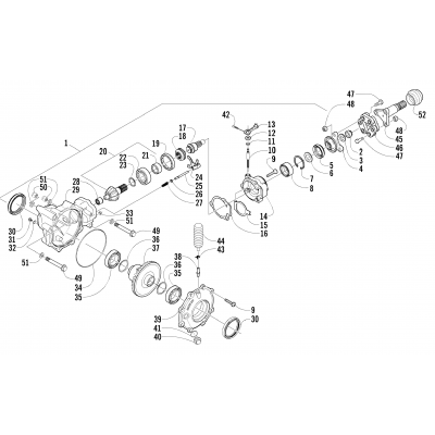 FRONT DRIVE GEARCASE ASSEMBLY