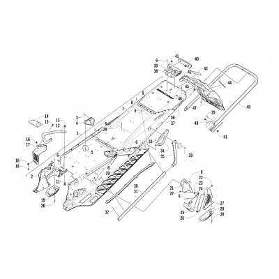 TUNNEL, REAR BUMPER, AND SNOWFLAP ASSEMBLY