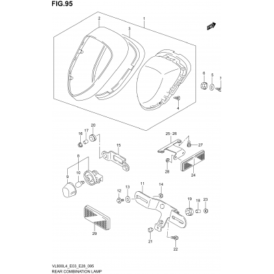 REAR COMBINATION LAMP (VL800TL4 E28)