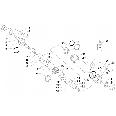 REAR SUSPENSION REAR ARM SHOCK ABSORBER